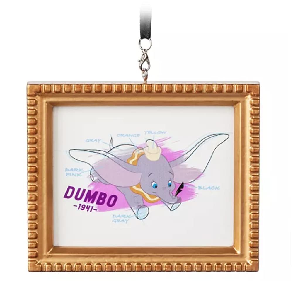 Dumbo Framed Print Ornament - Disney Ink & Paint Collection - Perfect for Home Decor, Gifts, and Disney Fans