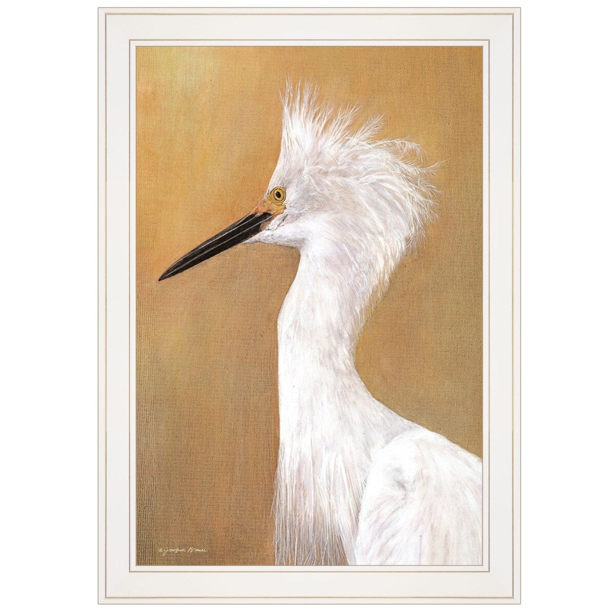 Bad Hair Day by Jacquee Krause - Ready to Hang Framed Art Print with White Frame - Perfect for Home Decor, Office Wall Art & Gift Giving
