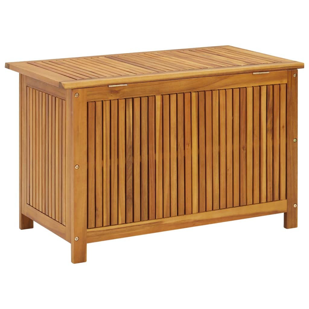 Lightweight Acacia Wood Storage Box 35.4x19.7x22.8 Inches - Indoor Outdoor Use for Patio, Deck, Garden - Fast Shipping - Perfect for Organizing Cushions, Toys & Outdoor Gear
