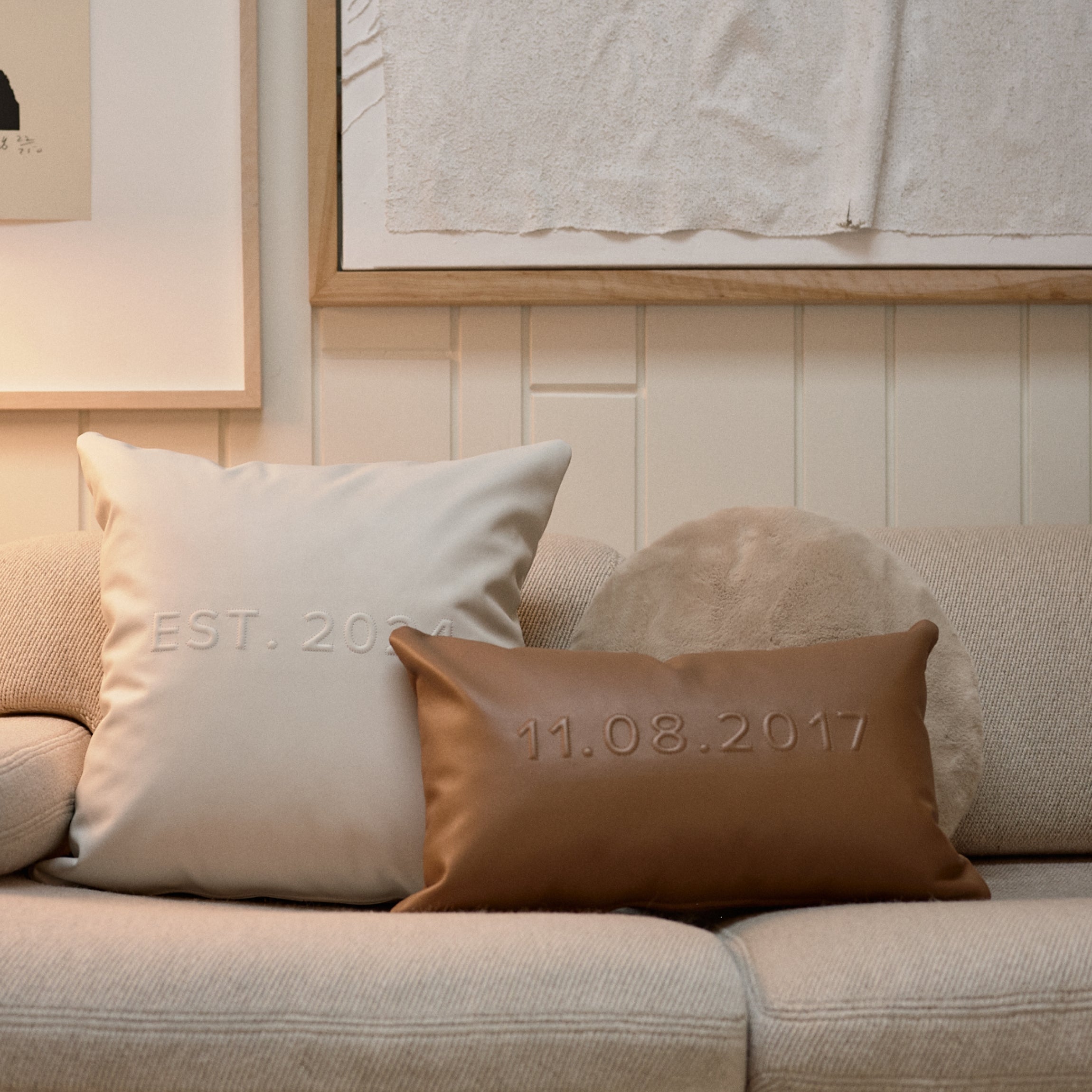 20x20 Square Pillow Cover Ivory - Soft Decorative Cushion for Sofa, Bed, Living Room & Home Decor