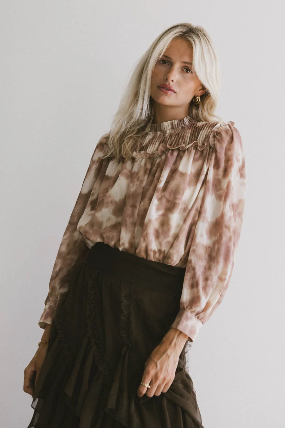 Kennedy Pleated Blouse for Women | Elegant Office & Party Tops | Final Sale | Perfect for Work, Date Night & Special Occasions