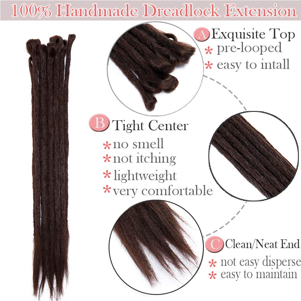 100% Handmade Dreadlocks Extensions 20
