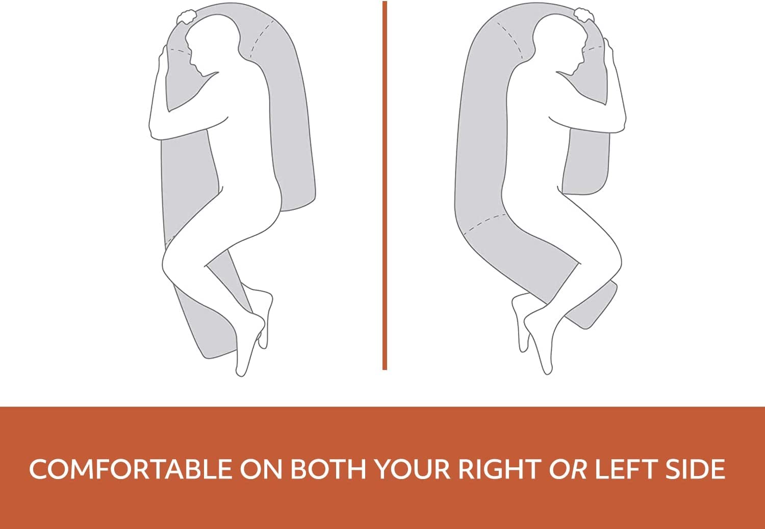 MedCline Therapeutic Full Length Body Pillow for Side Sleepers - Adjustable Shredded Memory Foam J-Shaped Pillow with Neck, Back & Hip Support - Removable Washable Cover (22