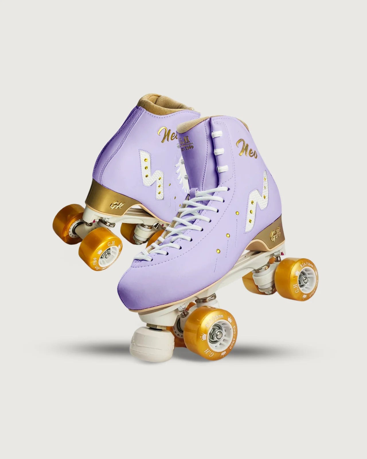 GH Neo Quad Roller Skates for Adults - Adjustable Outdoor & Indoor Rollerblades with Light-Up Wheels - Perfect for Fitness, Rink Skating, and Retro Roller Disco Parties