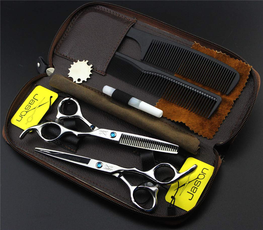 Professional 6.0 Inch Dog & Cat Grooming Scissors Set - High-End Barber Shears for Pet Hairdressing | Sharp Air Cutting, Tooth & Flat Scissors | Perfect for Salon & Home Use | Gentle Pet Grooming for Dogs, Cats & Small Animals