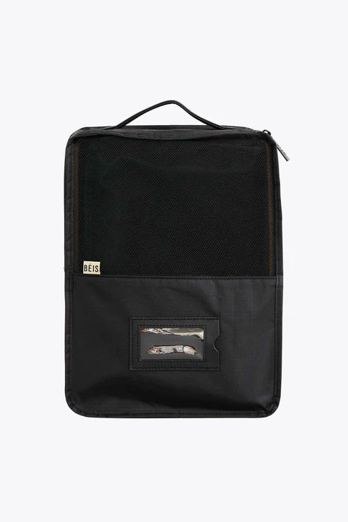 Premium Black Packing Cubes for Travel - 4-Piece Set with Mesh Panels for Easy Organization | Perfect for Suitcases, Backpacks & Carry-On Luggage
