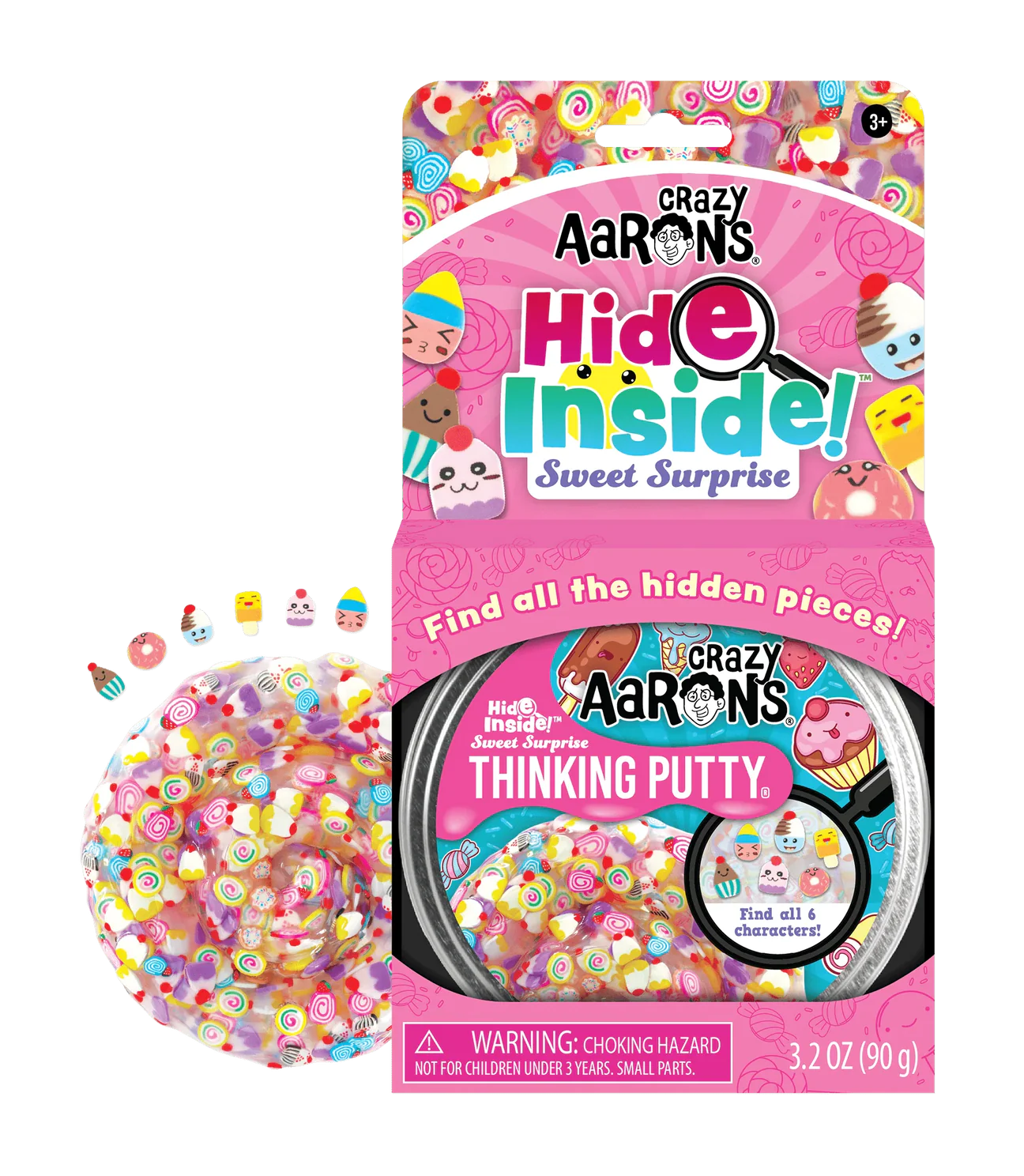 Crazy Aaron's Hide Inside: Sweet Surprise Thinking Putty - Sensory Fidget Toy for Stress Relief, ADHD & Anxiety - Fun Gift for Kids & Adults - Office, Classroom & Home Use