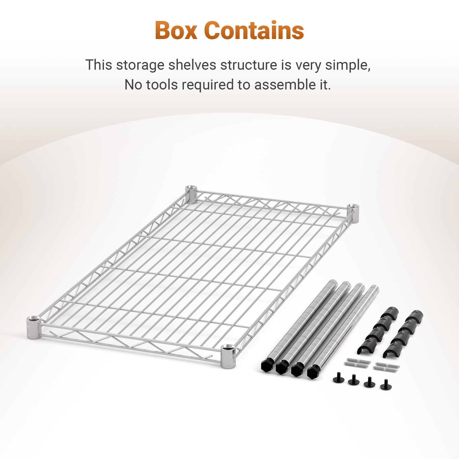 Simple Deluxe Heavy Duty 1-Shelf Adjustable Steel Wire Rack - 29.92