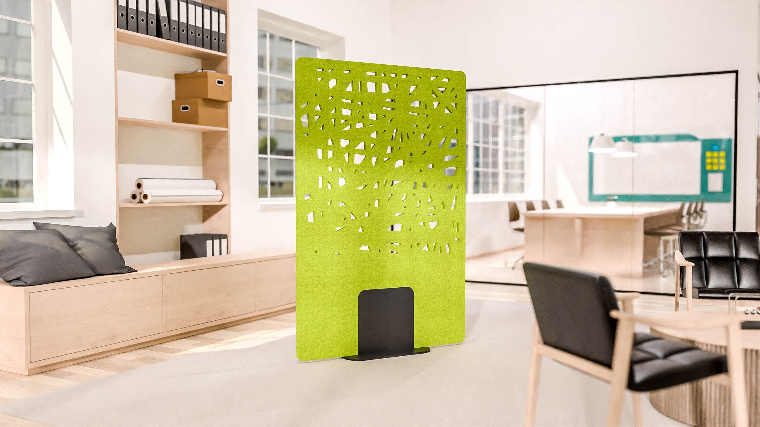 Acoustic Satori Divider Cross 1200 x 1800mm - Soundproof Room Partition for Office, Home & Studio - Noise Reduction Panel for Privacy & Focus