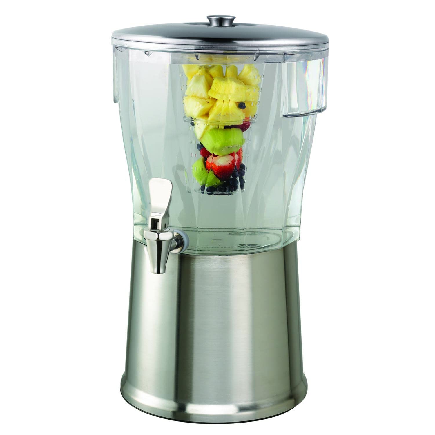 5 Gallon Beverage Dispenser with Infuser - BPA-Free Plastic Container & Stainless Steel Base for Parties, Events, and Outdoor Gatherings