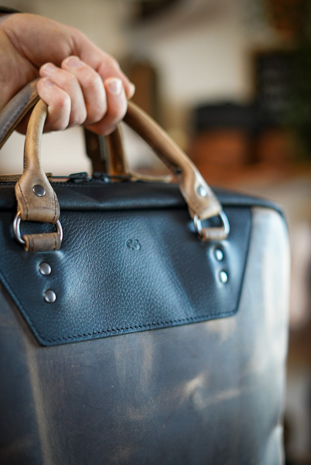 Premium Business Bag for Professionals - Hillbilly Sepia & Pebble Black - Stylish Laptop Briefcase for Office, Work & Travel
