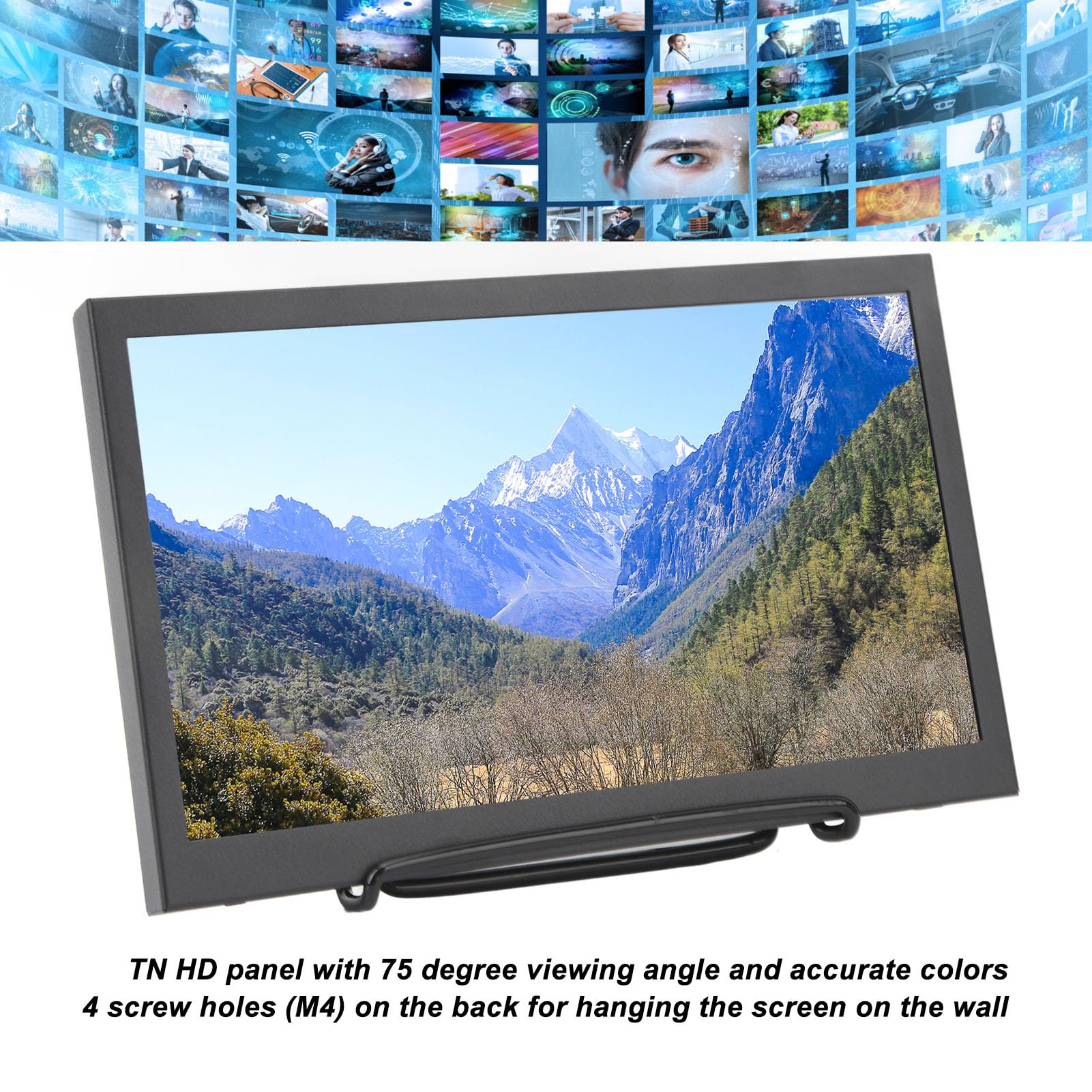 Fabater 10.1 Inch Portable Monitor - HD HDMI USB C External Display, 1024x768 Travel Second Screen with Dual Speakers for Laptop, PC, Phone, Mac, Xbox - Ideal for Gaming, Work, and Entertainment on the Go