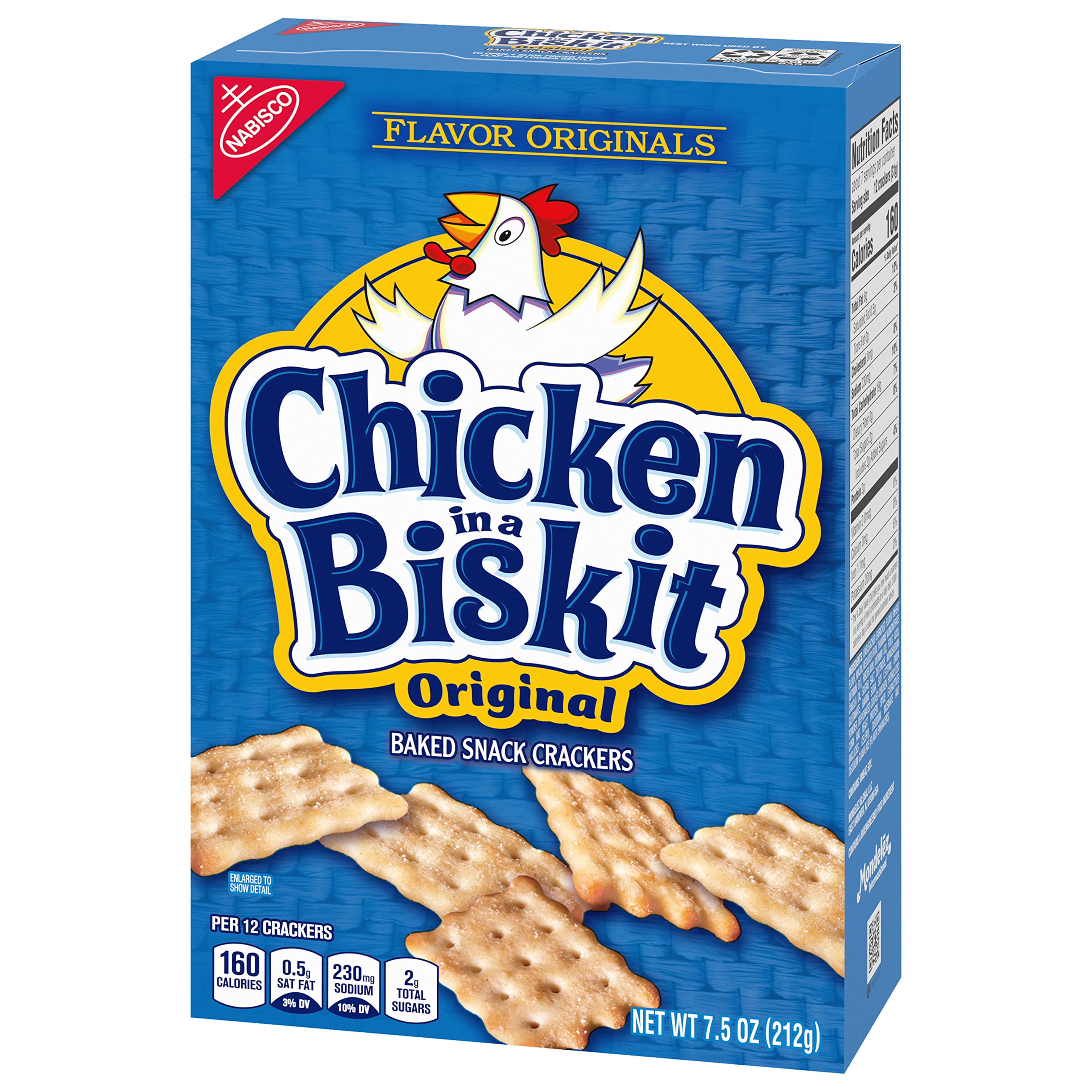 Chicken in a Biskit Original Baked Snack Crackers - 6 Pack (7.5 oz Each) | Bulk Lunch Snacks for Kids & Adults | Perfect for School, Office & Road Trips