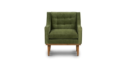 Gus Fabric Lounge Chair - Modern Comfortable Accent Chair for Living Room, Bedroom, or Office - Perfect for Relaxing, Reading, or Napping