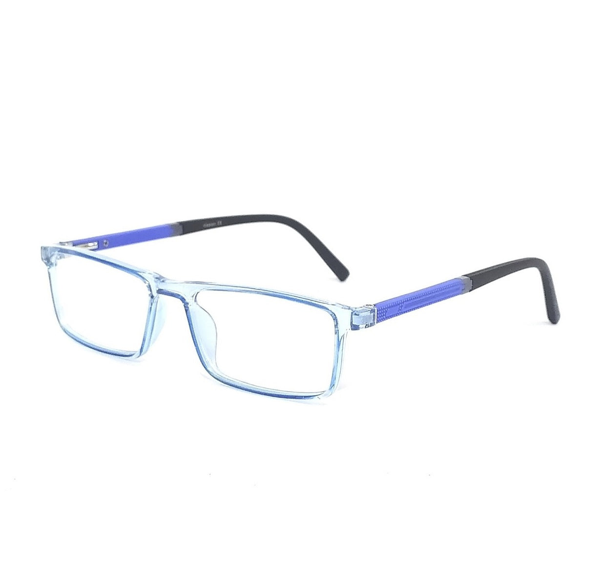 Blue Light Blocking Glasses - Rectangle Anti Glare Computer Glasses with Chashma Frame (66005) for Eye Strain Relief - Perfect for Office Work, Gaming & Screen Time