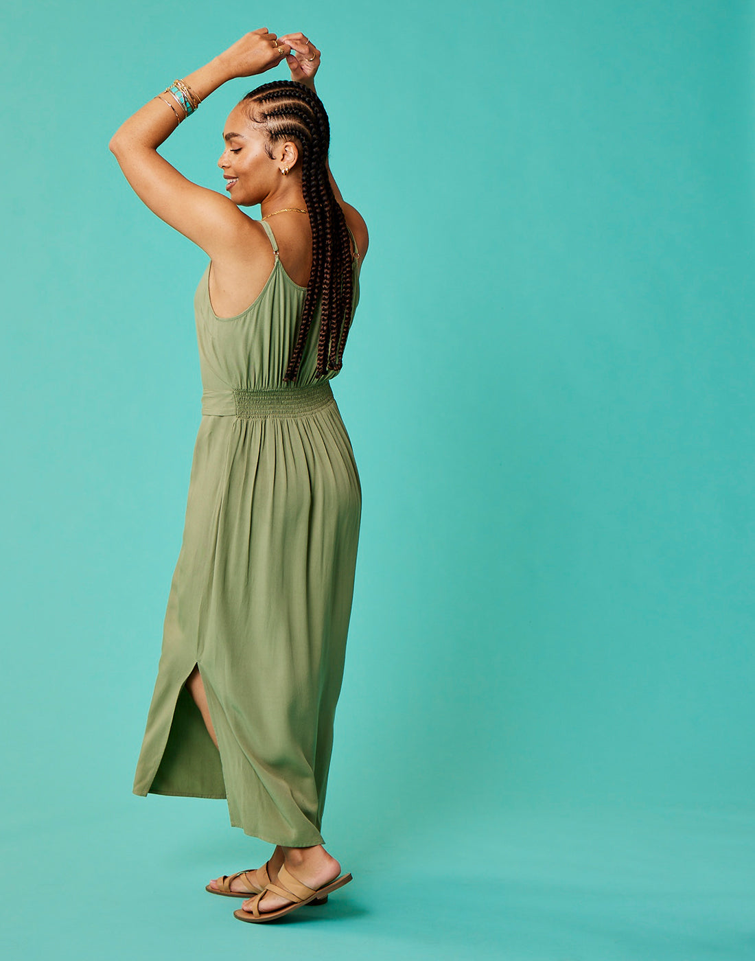 Stylish Olive Macy Dress for Women - Perfect for Casual Outings, Office Wear & Special Occasions