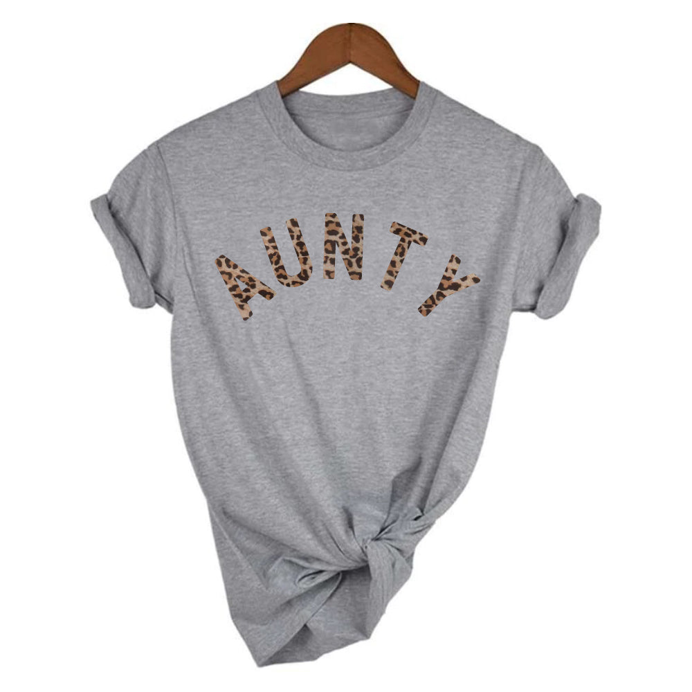 Stylish Aunty Leopard Print T-Shirt for Women | Trendy Animal Graphic Tee | Perfect for Casual Wear, Parties & Street Fashion