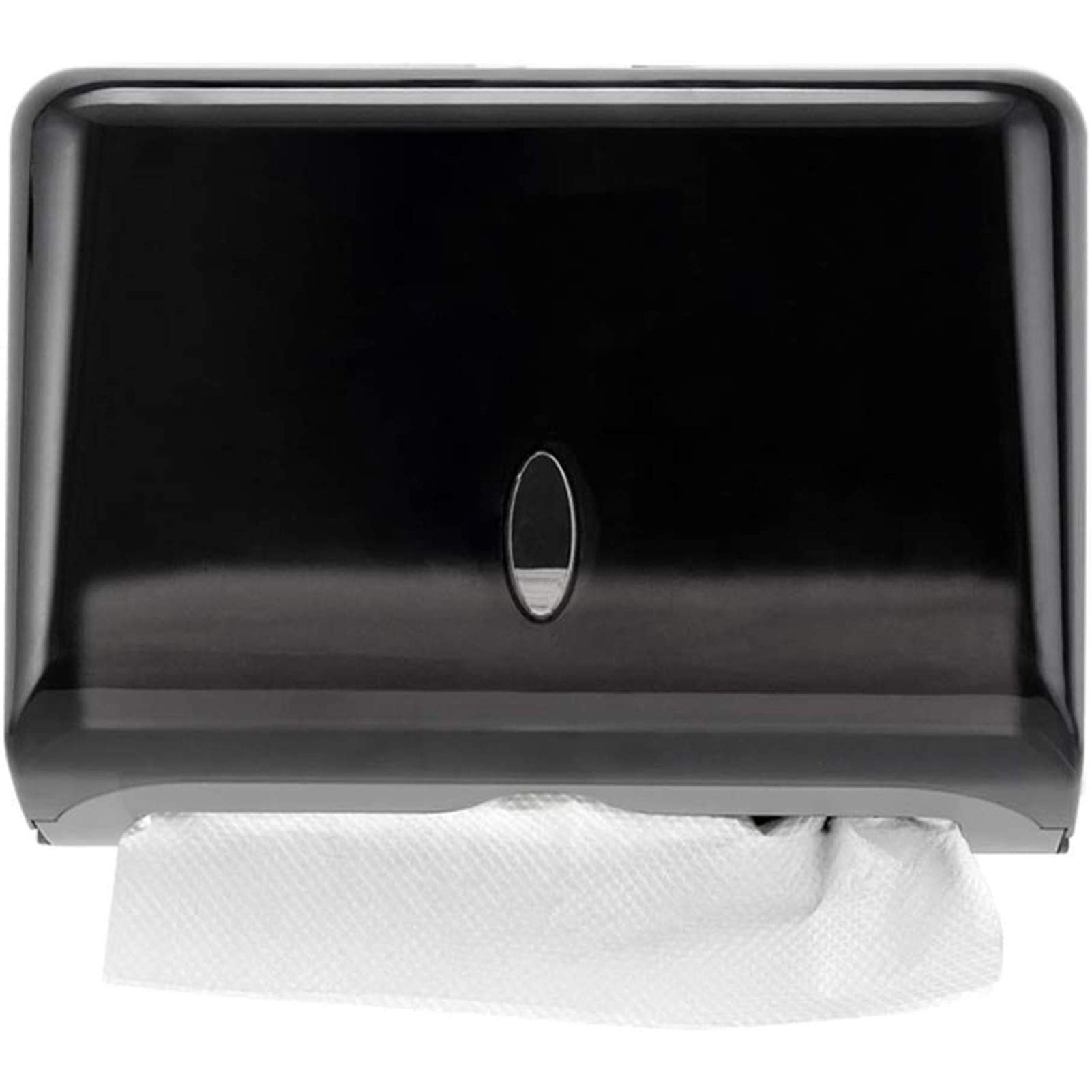 AILELAN Commercial Paper Towel Dispenser - Wall Mount Multifold/C-Fold Toilet Tissue Holder for Kitchen, Restroom & Office - Black (Space-Saving, Hygienic Solution for High-Traffic Areas)