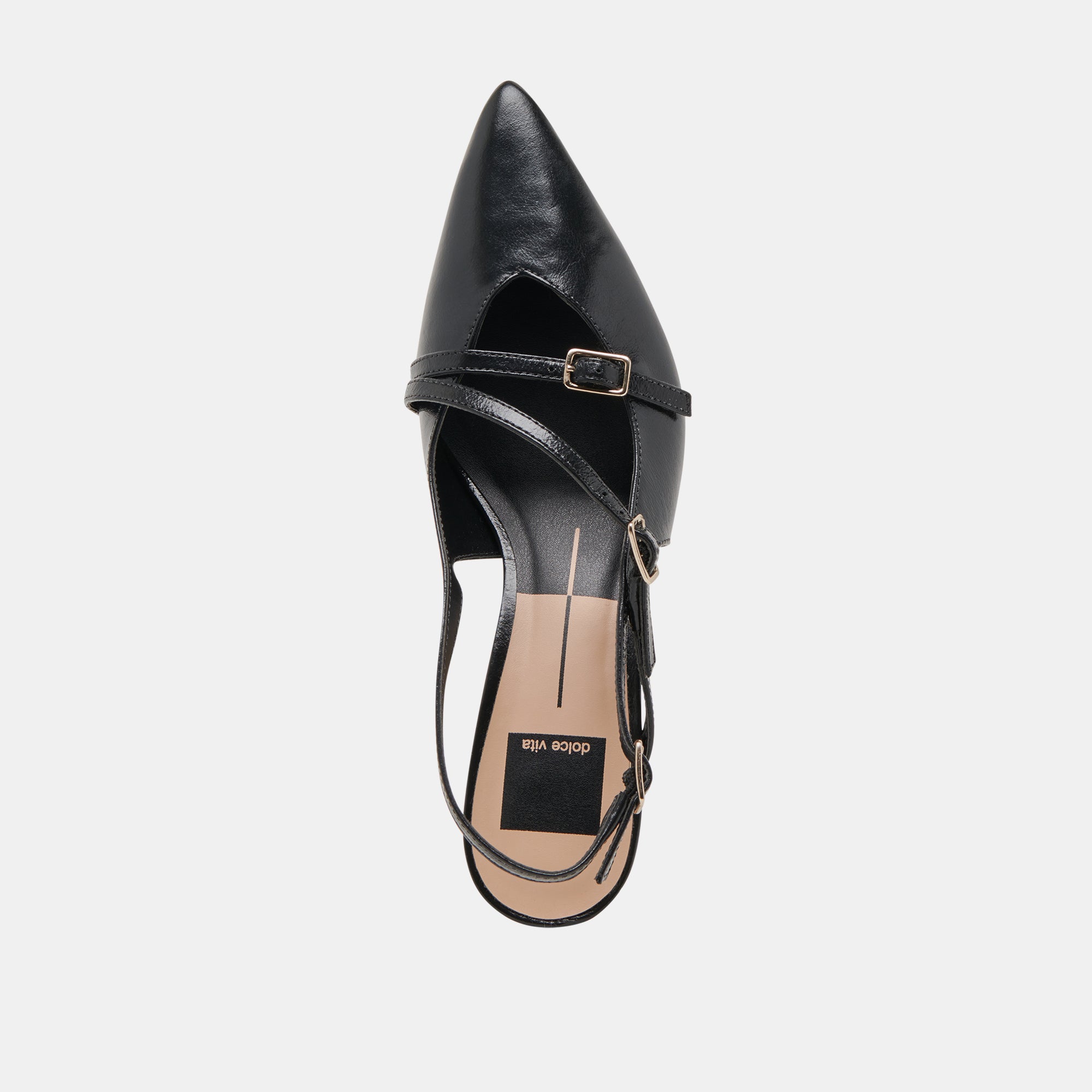 PAMLA Mid Heel Shoes - Wide Fit Midnight Crinkle Patent Leather Pumps for Women | Comfortable Office Work & Evening Party Wear