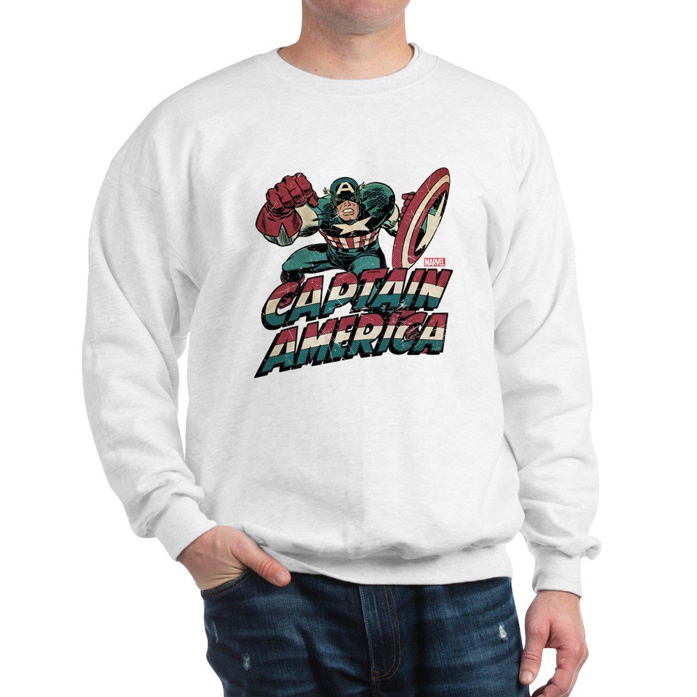 Captain America Sweatshirt | Marvel Superhero Pullover Hoodie | Men's & Women's Casual Wear | Perfect for Cosplay, Comic Con & Everyday Fandom