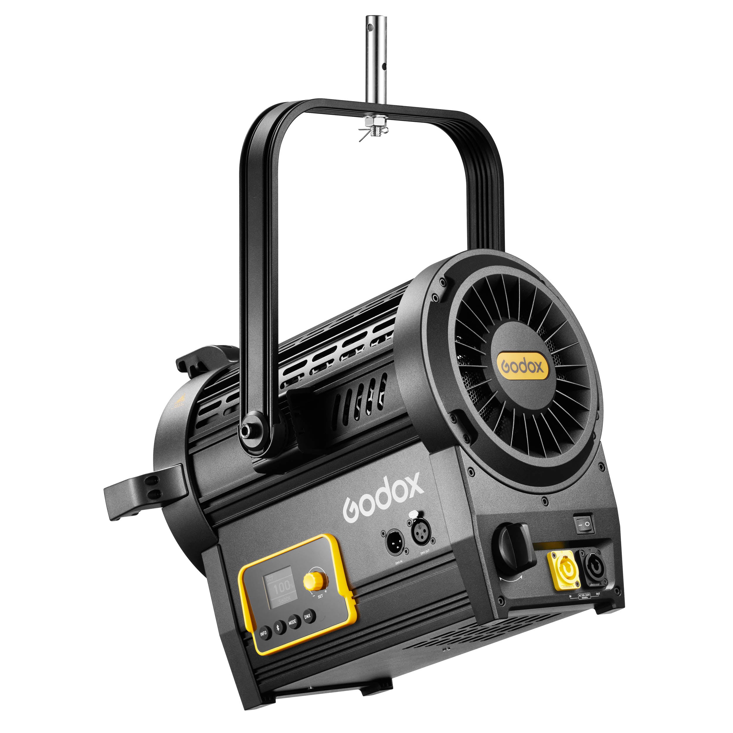 F7 120Bi Dual Color LED Fresnel Light - Professional Broadcast Studio Lighting Kit with Overhead Mount | Perfect for Film Production, Photography & Live Streaming