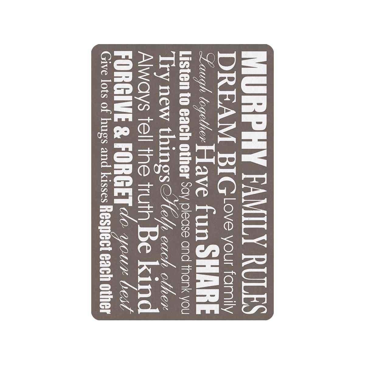 Personalized Doormat with Custom Text & Family Name - Funny Indoor/Outdoor Welcome Mat for Front Door - Perfect Housewarming Gift for Dog Lovers & Pet Owners