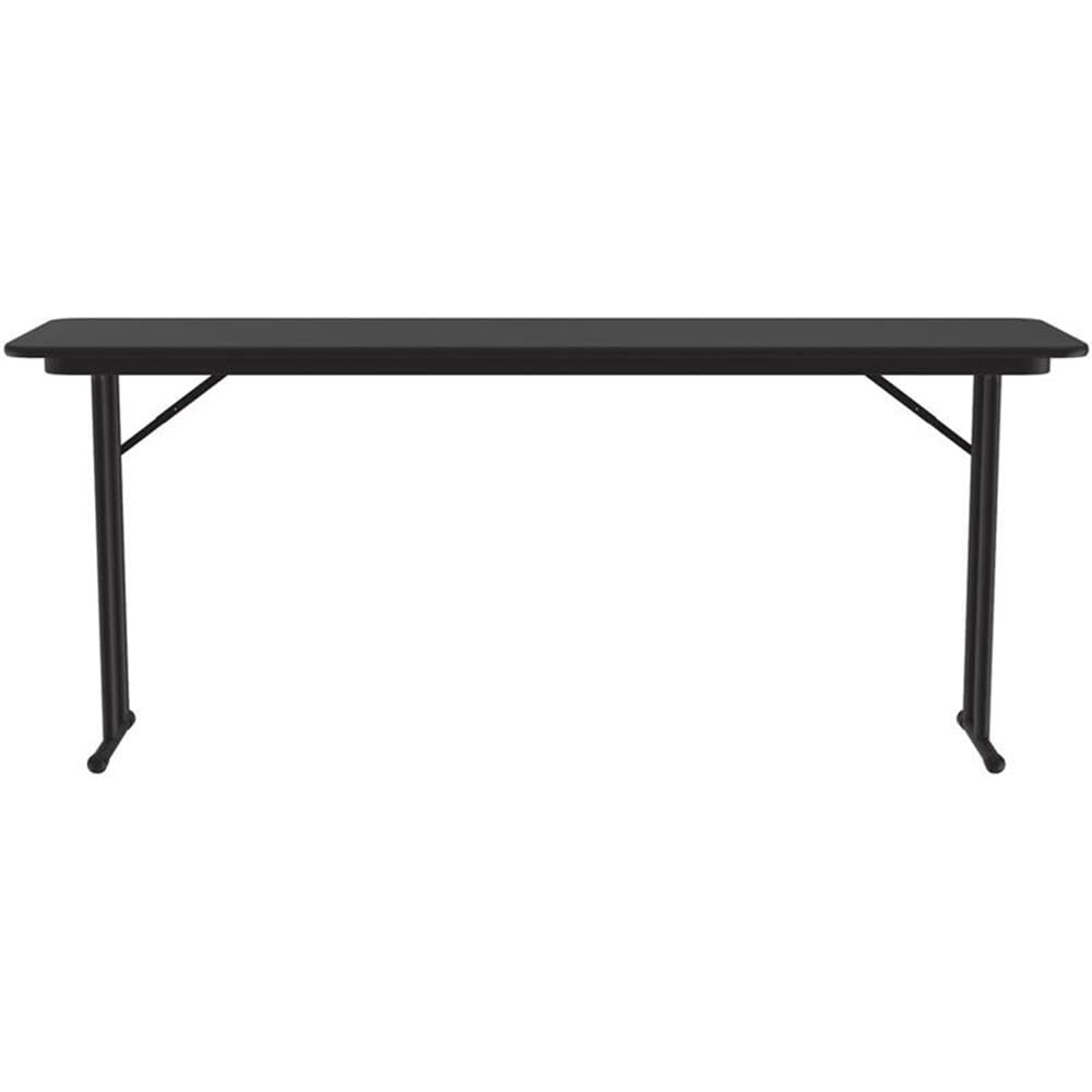 Correll ST1872PX-07 18x72 Inch Black Granite High Pressure Laminate Folding Conference Table with Off-Set Leg Design for Maximum Legroom - Made in USA - Perfect for Seminars, Meetings & Office Conferences