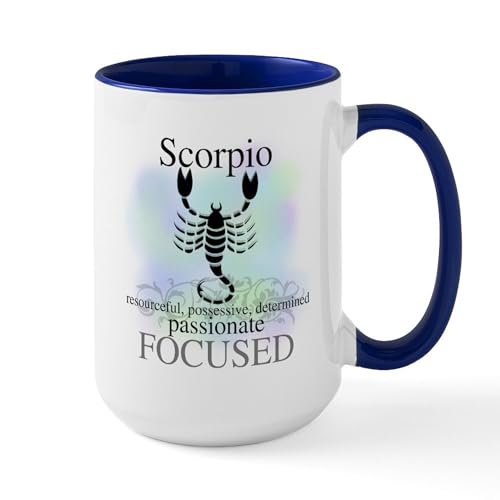 White/Navy Inside - Scorpio The Scorpion Large Mug
