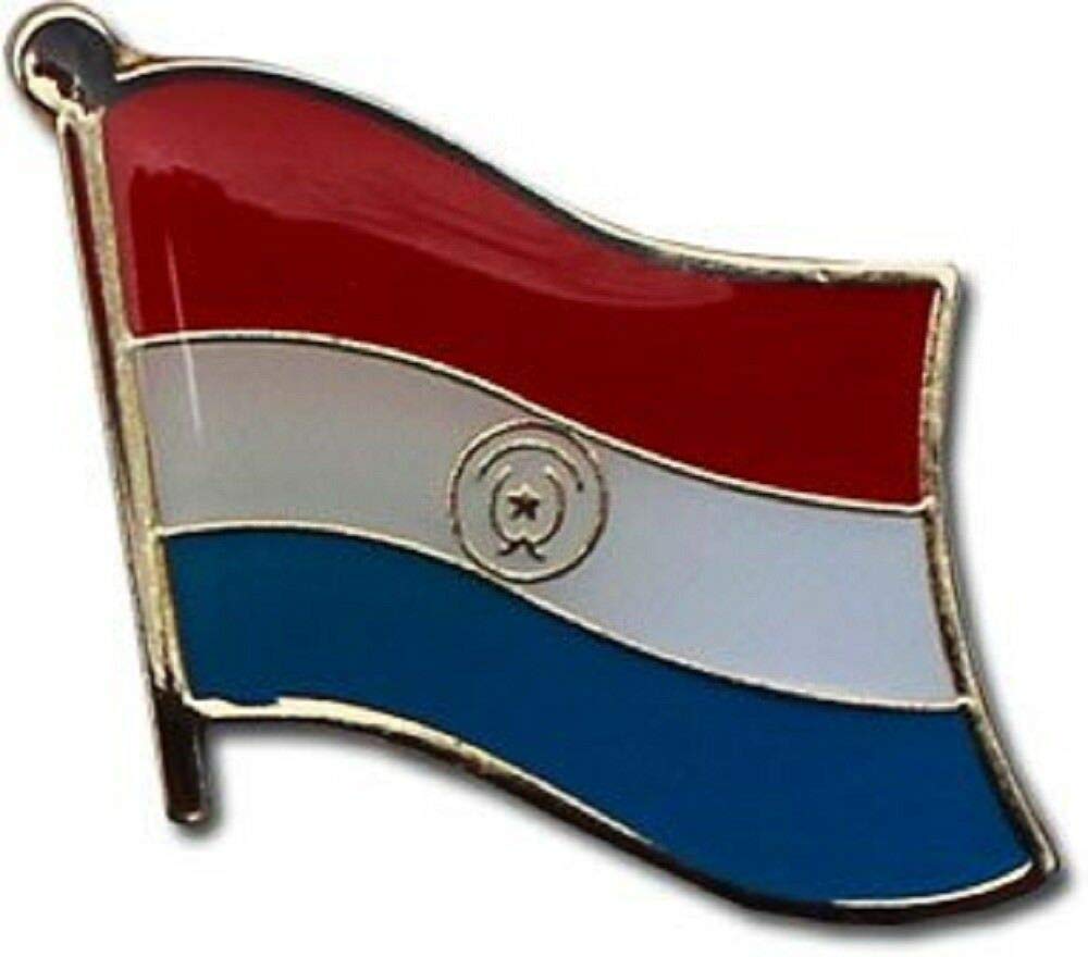 50 Pack Paraguay Country Flag Lapel Pins for Bike Hats & Motorcycle Caps - Durable Metal Studs for Clothing & Accessories - Perfect for Biker Events, Travel Souvenirs & Patriotic Gifts