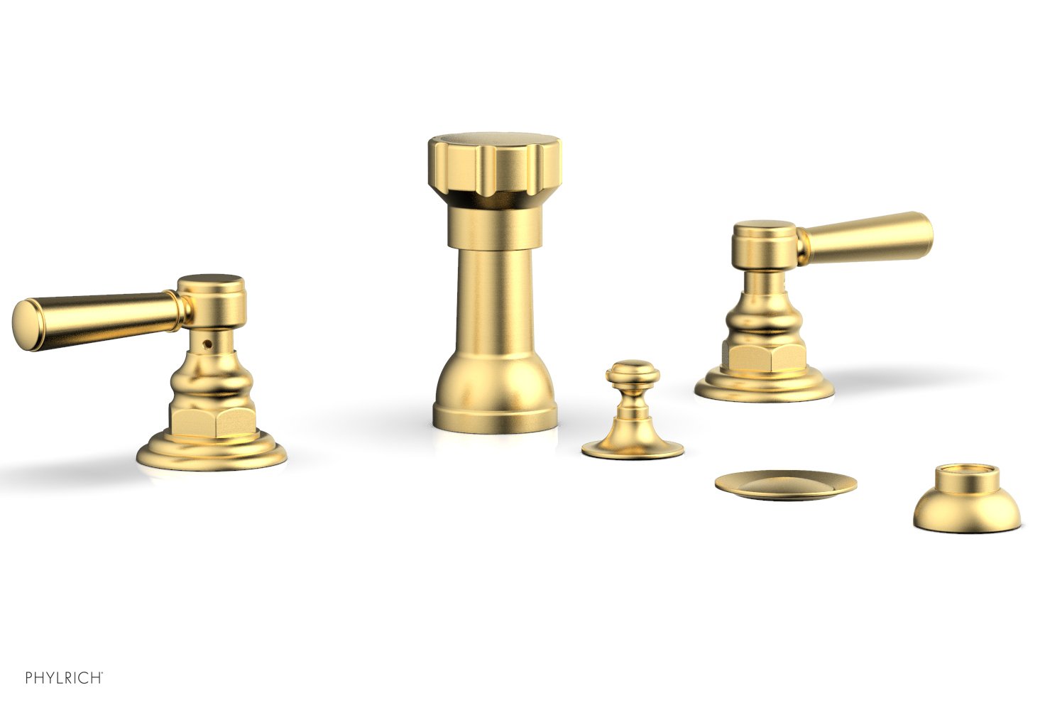 Premium HENRI 4-Hole Bidet Faucet Set with Lever Handles - Chrome Finish for Modern Bathrooms | Ideal for Bathroom Renovation & Luxury Home Upgrades