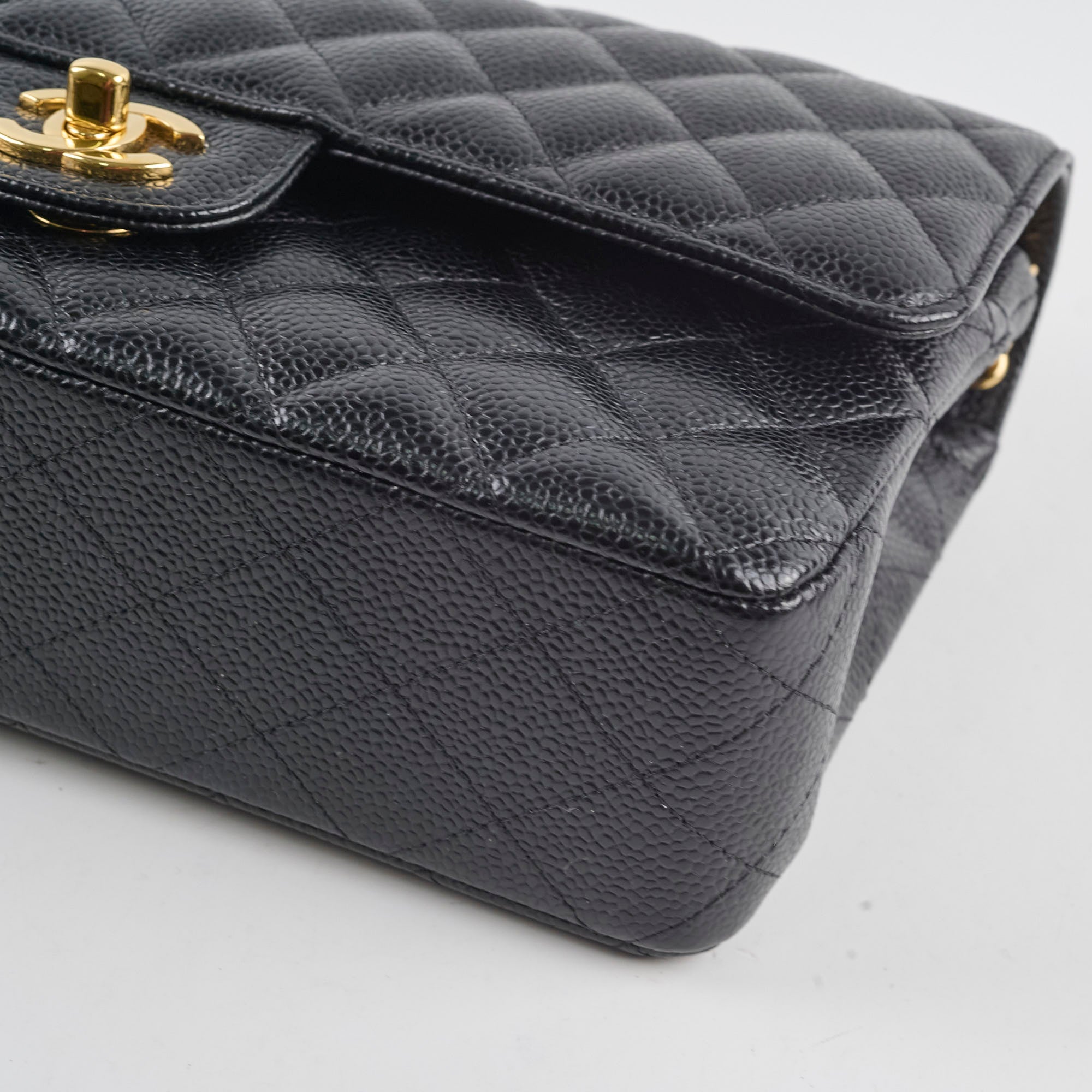 Chanel Classic Caviar Medium M/L Flap Bag Black 24 Series - Luxury Designer Handbag for Women, Perfect for Work, Evening Events & Special Occasions