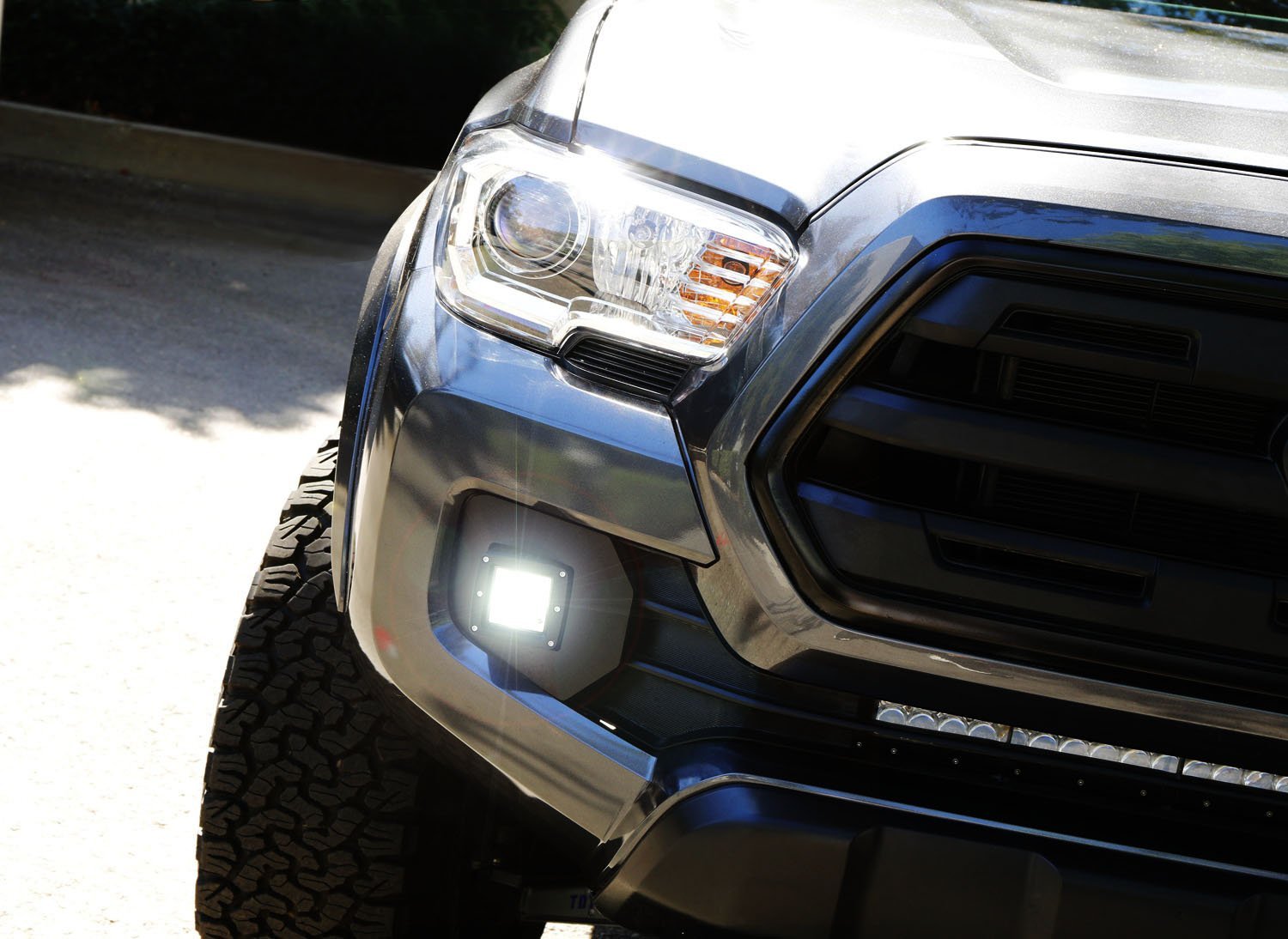 40W CREE LED Pods with Bracket, Fog Light Bezels & Wiring Kit - Compatible with 2016-2023 Toyota Tacoma - Perfect for Off-Roading, Night Driving & Truck Customization