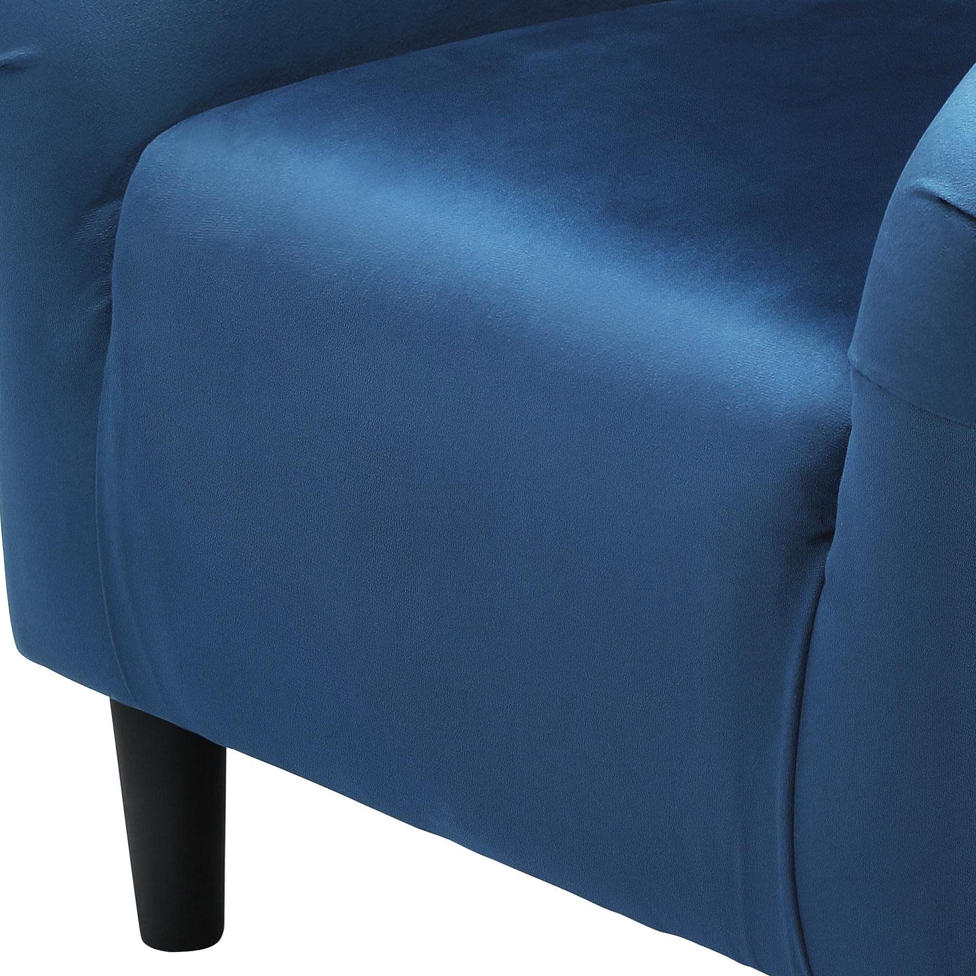 Yaheetech Modern Velvet Barrel Accent Chairs - Set of 2 Soft Padded Club Chairs with Sturdy Metal Legs for Living Room, Bedroom & Home Office - Pagoda Blue - Perfect for Reading Nooks, Lounge Areas & Guest Seating