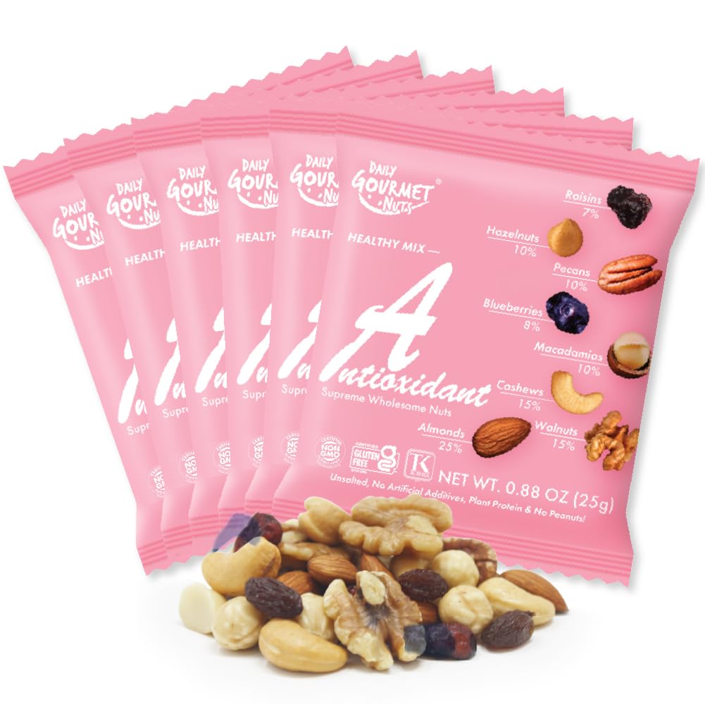 Premium Unsalted Mixed Nuts Snack Packs - Healthy No Peanuts Trail Mix, Individually Wrapped Gourmet Nuts for Office, Travel & On-the-Go Snacking
