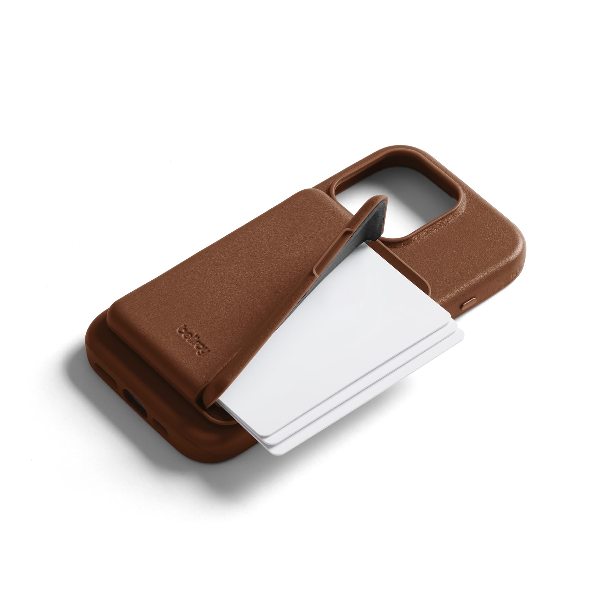 Bellroy Mod Slim Leather Phone Case with Wallet for iPhone 16 Pro | RFID Blocking | Premium Sienna Leather | Perfect for Everyday Carry & Travel Accessories