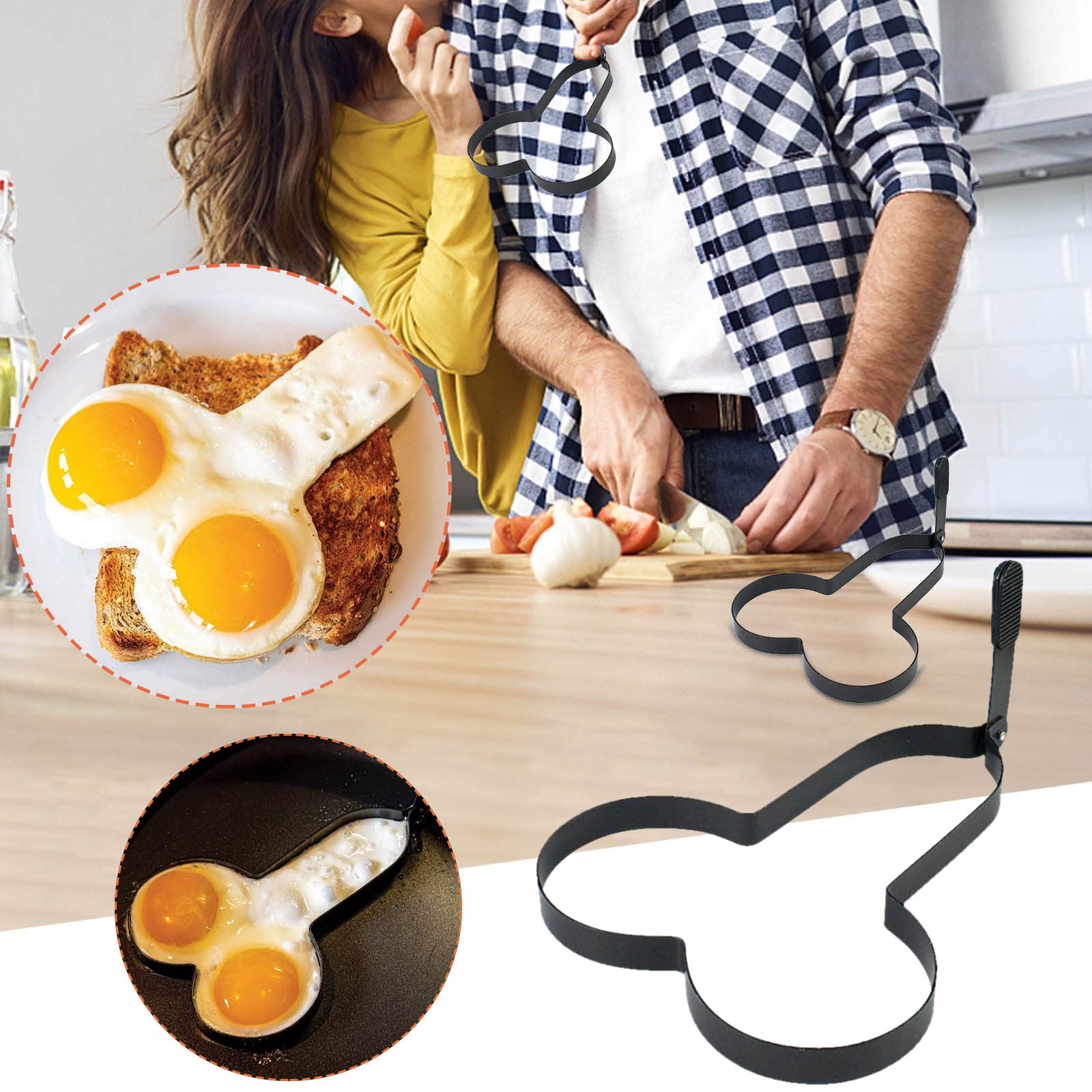 Funny Egg Fryer Rooster Omelet Molds - Non-Stick DIY Breakfast Cooking Tools for Pancakes & Eggs | Perfect for Home Kitchen, Kids Cooking, and Party Food Decoration (Style 1)