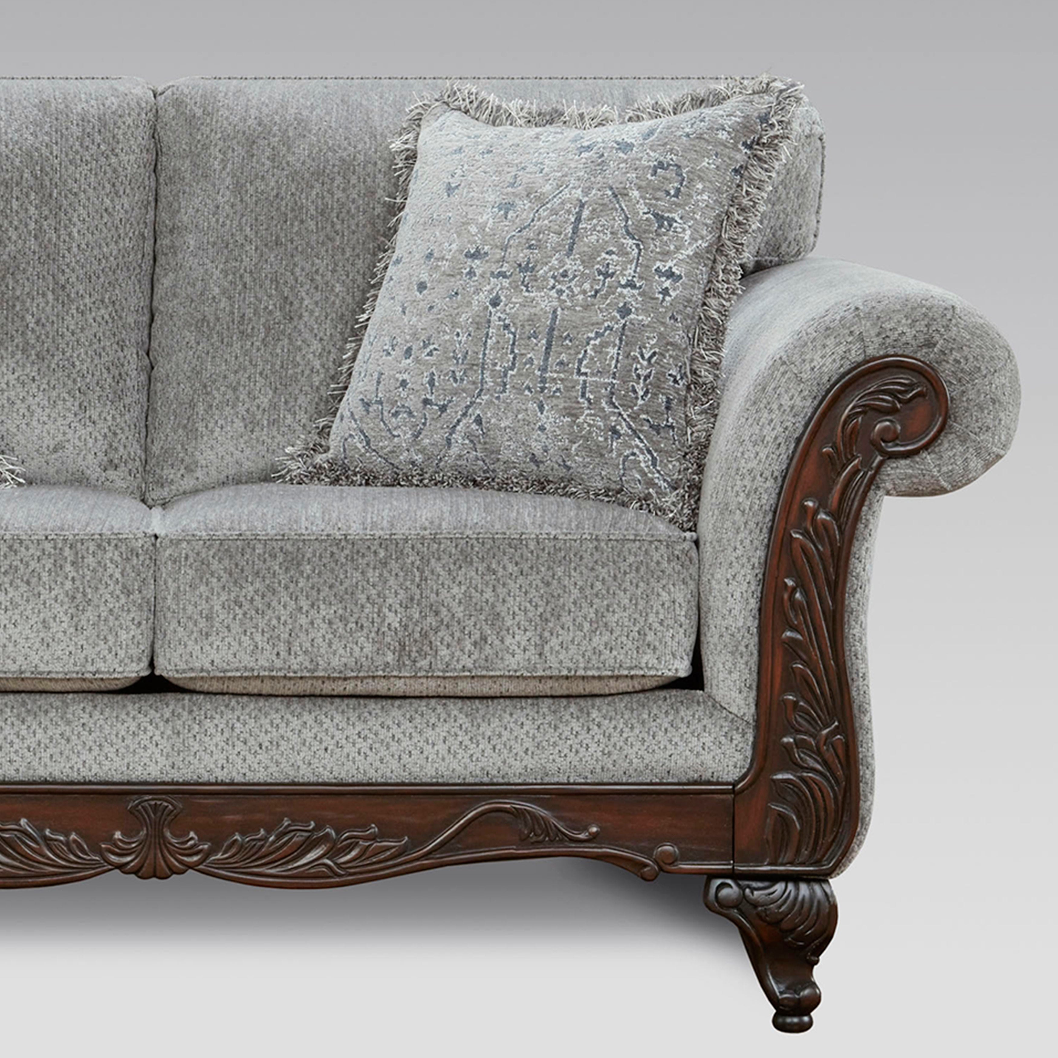 Handcrafted Carved Wood Loveseat Sofa - Elegant Wooden Bench for Living Room, Bedroom & Porch - Perfect for Cozy Seating & Home Decor