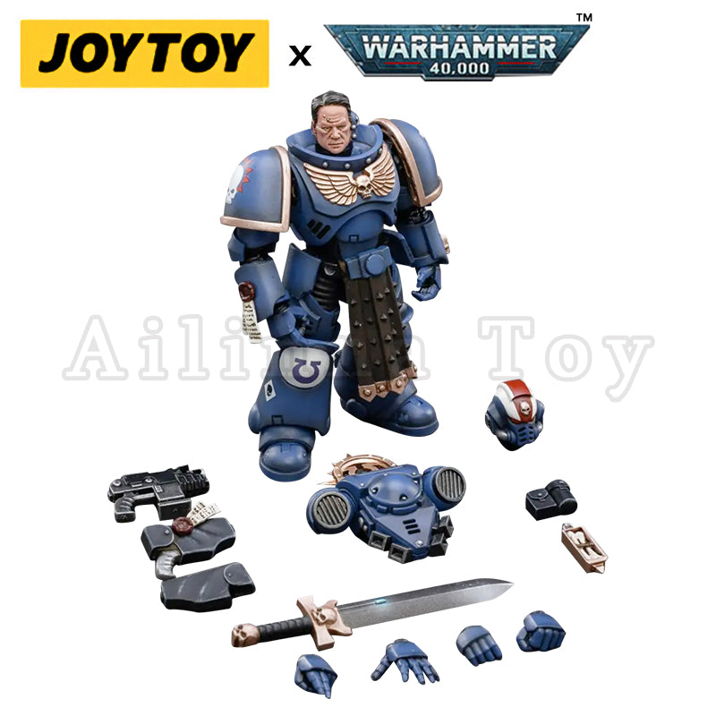 1/18 JOYTOY Warhammer 40K Ultramarines Primaris Lieutenant Amulius Action Figure - Collectible Miniature for Tabletop Gaming & Display
