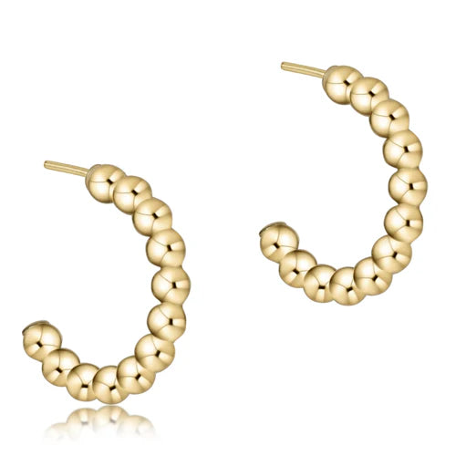 Enewton Classic 1 Beaded Hoop Earrings for Women - Trendy Gold Dangle Earrings for Everyday Wear, Parties & Special Occasions