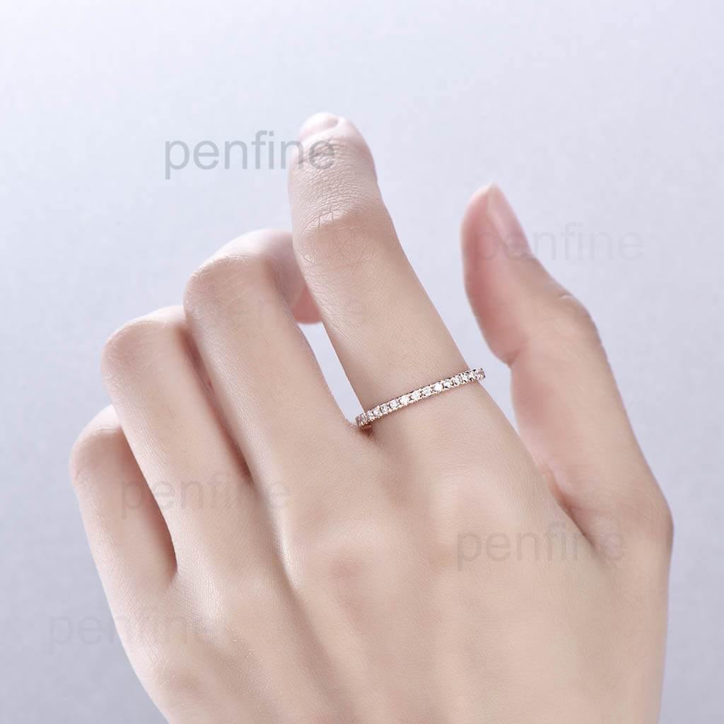 Luxury Diamond Wedding Band for Women - Full Eternity Ring with Sparkling Stones | Perfect for Engagement, Anniversary & Bridal Jewelry Gifts