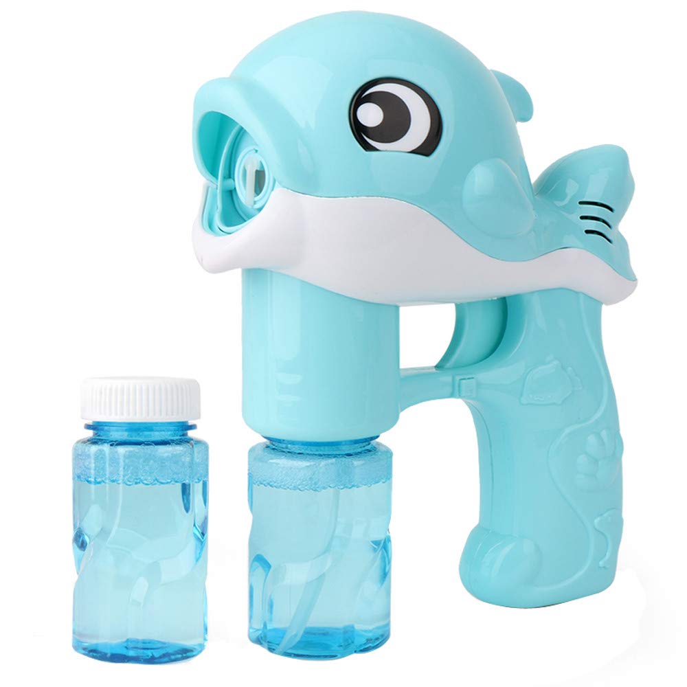 Automatic Bubble Blower Machine for Kids - Portable Dolphin Bubble Maker with Lights & Music, 100ml Bubble Solution Tank - Outdoor/Indoor Bubble Toy for Toddlers Age 1-3 - Perfect for Birthday Parties, Backyard Fun & Playtime Activities