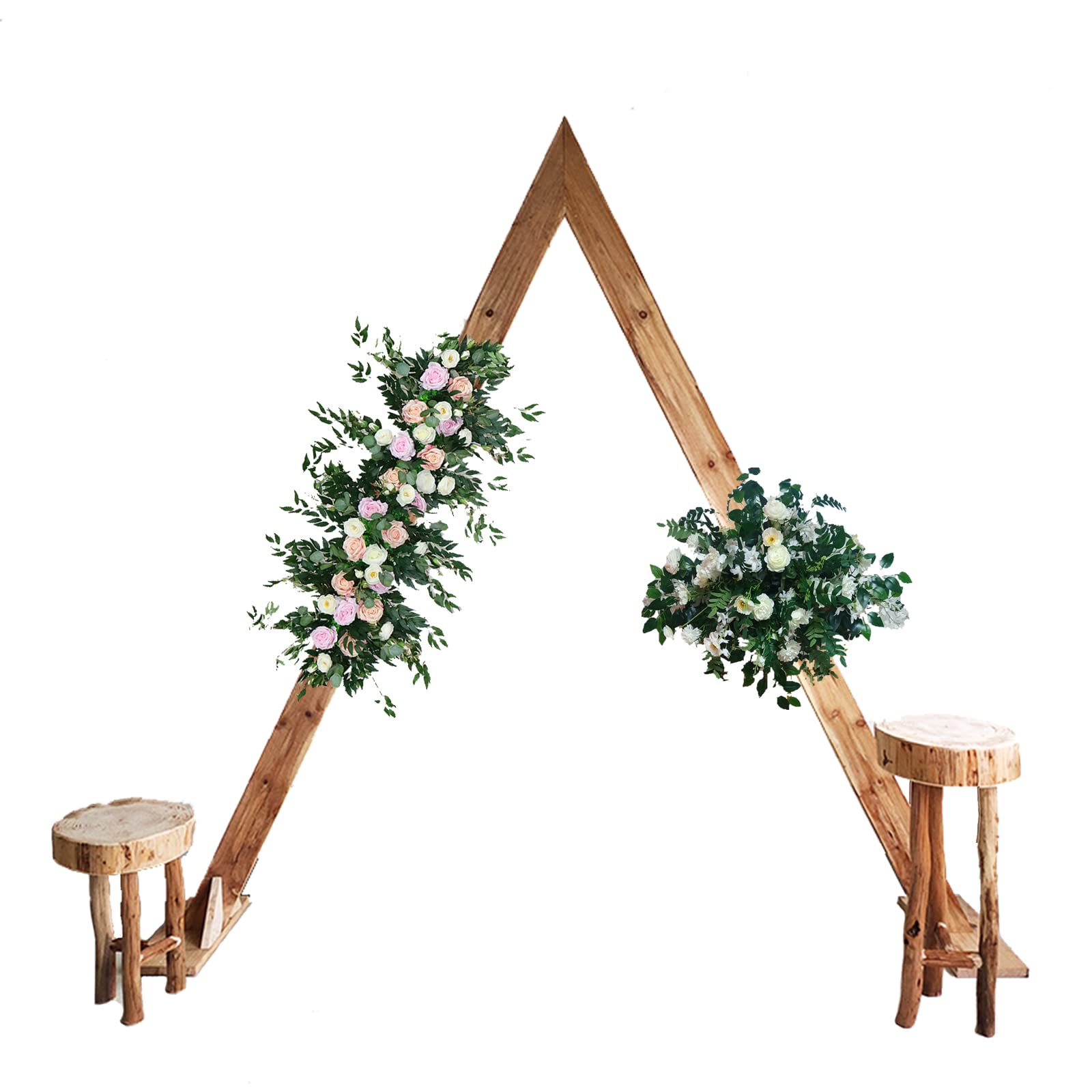 Triangle Arch Wooden Wedding Arch Frame - Photo Booth Backdrop Stand for Weddings, Parties & Events | Indoor & Outdoor Decor | Garden & Backyard Decoration | Perfect for Wedding Ceremonies, Photo Shoots & Outdoor Celebrations