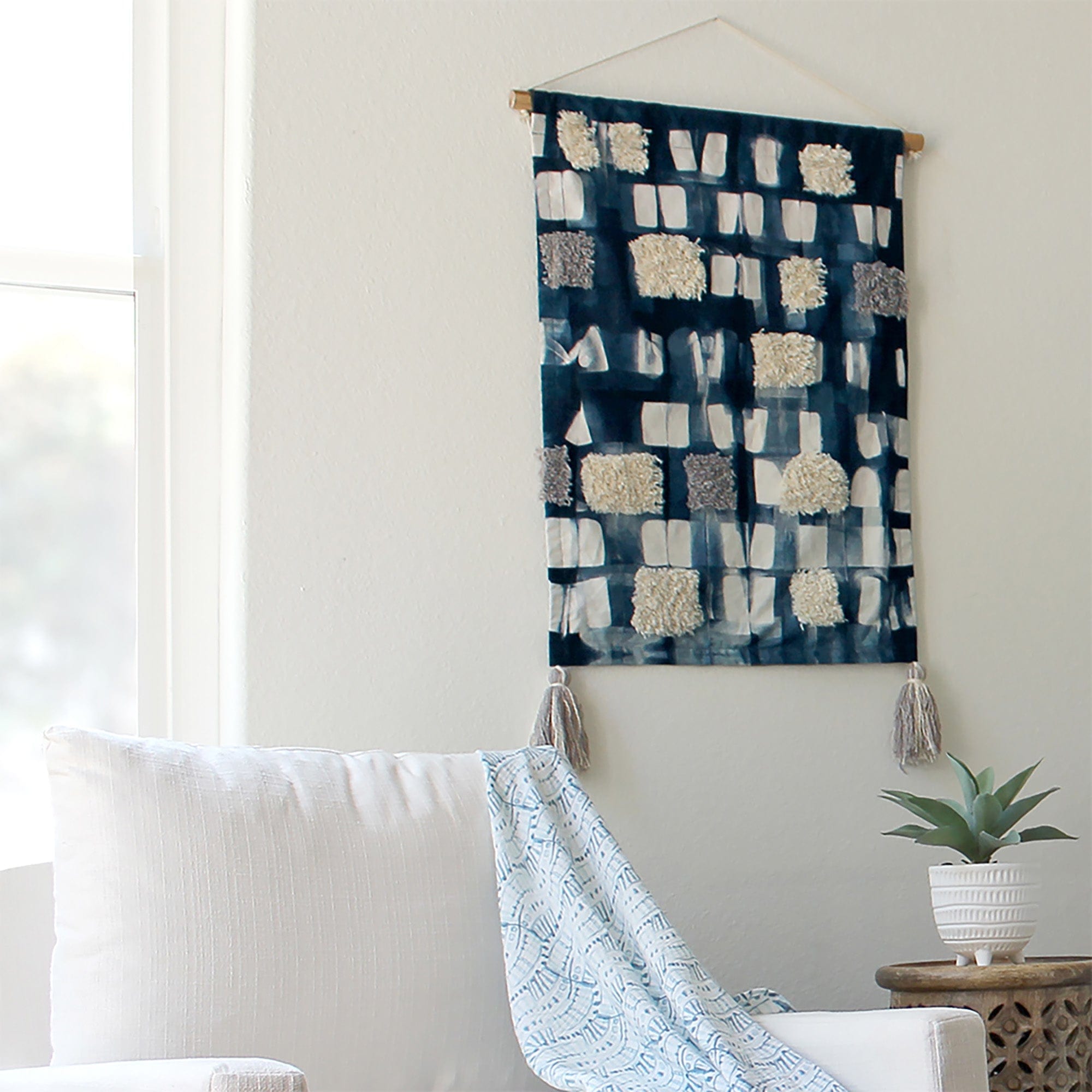 Crane Baby Caspian Wall Hanging - Nursery Decor, Kids Room Wall Art, Boho Nursery Hanging for Baby Shower Gift & Newborn Room Decoration