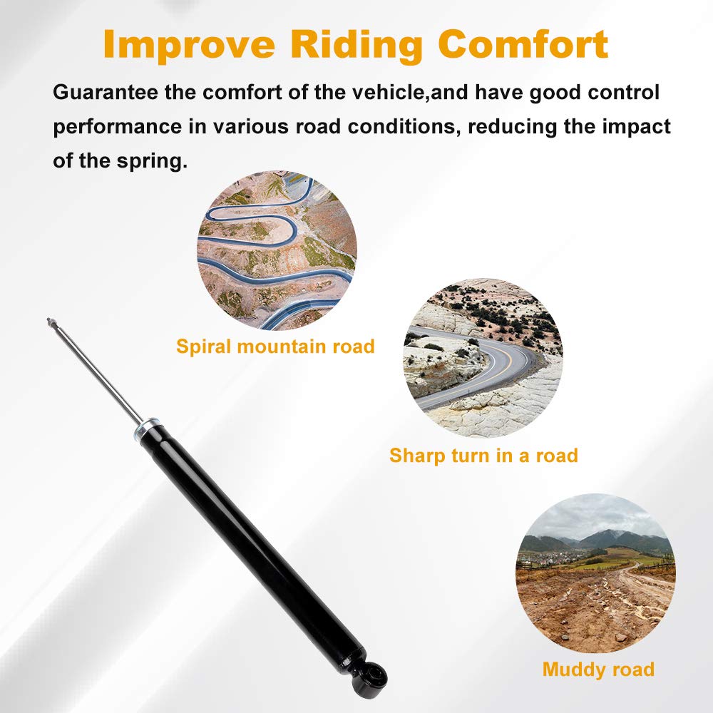 ROADFAR 2-Piece Rear Strut Shocks Absorbers Compatible with 2012-2017 Ford Focus - Replacement Suspension Parts for Smoother Ride & Enhanced Vehicle Stability | Perfect for Daily Commuting, Road Trips & Rough Terrain Driving