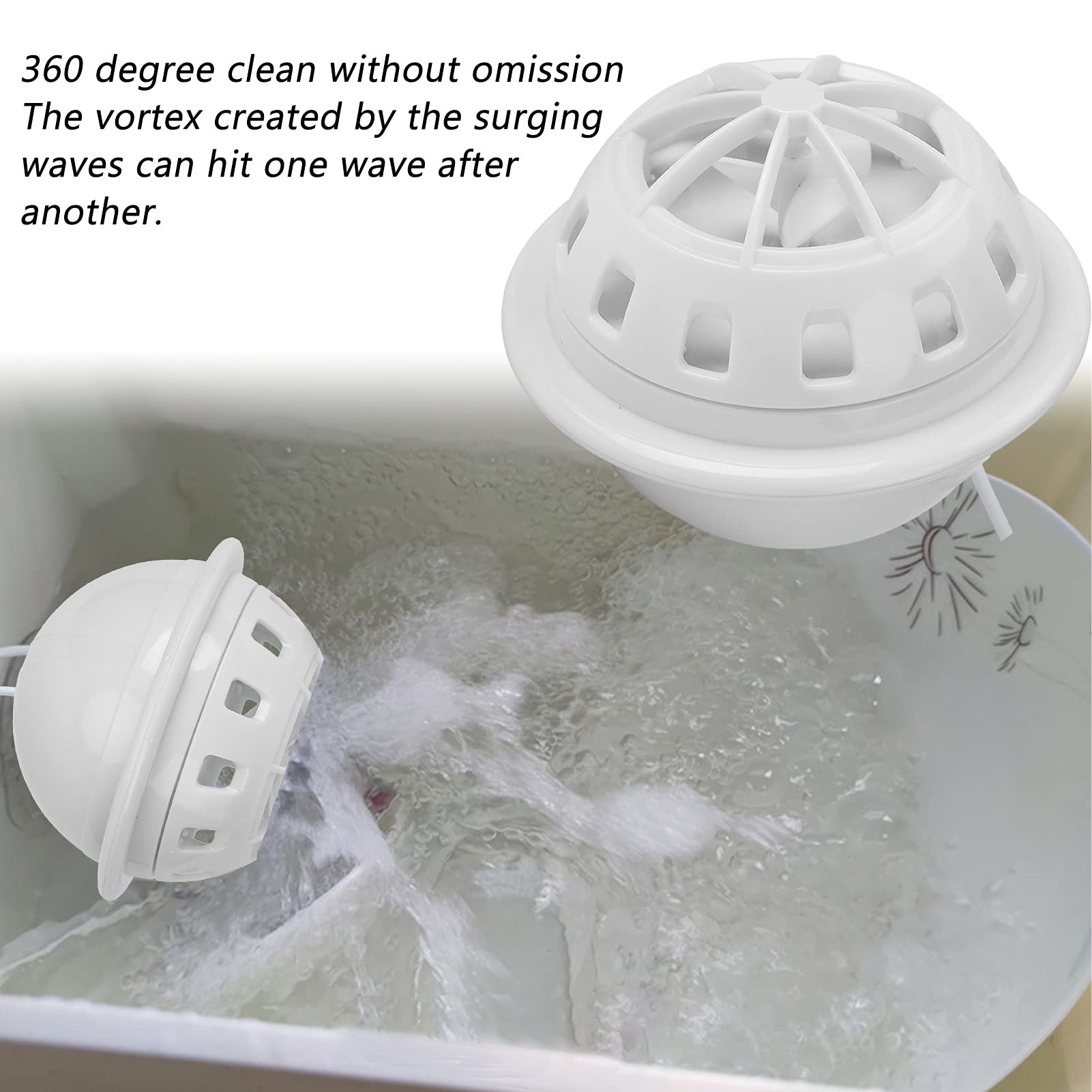 Portable USB-Powered Dishwasher with Suction Cups - Compact Countertop Dishwasher for Kitchen, RV, Camping & Small Apartments - White (Ideal for Restaurants, Dorms & Outdoor Use)