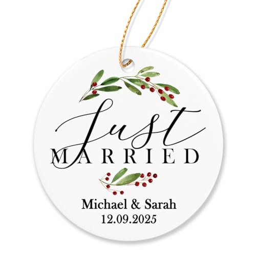 Just Married Christmas Ornament