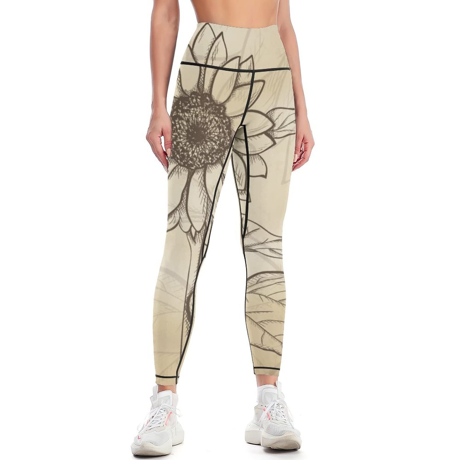 JZDACH Women's High Waist Tummy Control Yoga Pants - Seamless Workout Leggings for Running, Gym & Lounge Wear