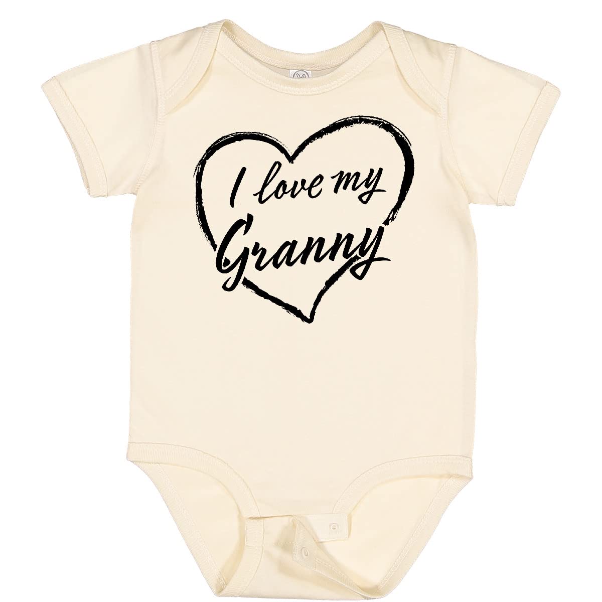 Inktastic I Love My Granny Black Chalk Heart Baby Bodysuit - Cute Infant Onesie for Grandparents Day, Family Reunions & Photo Shoots