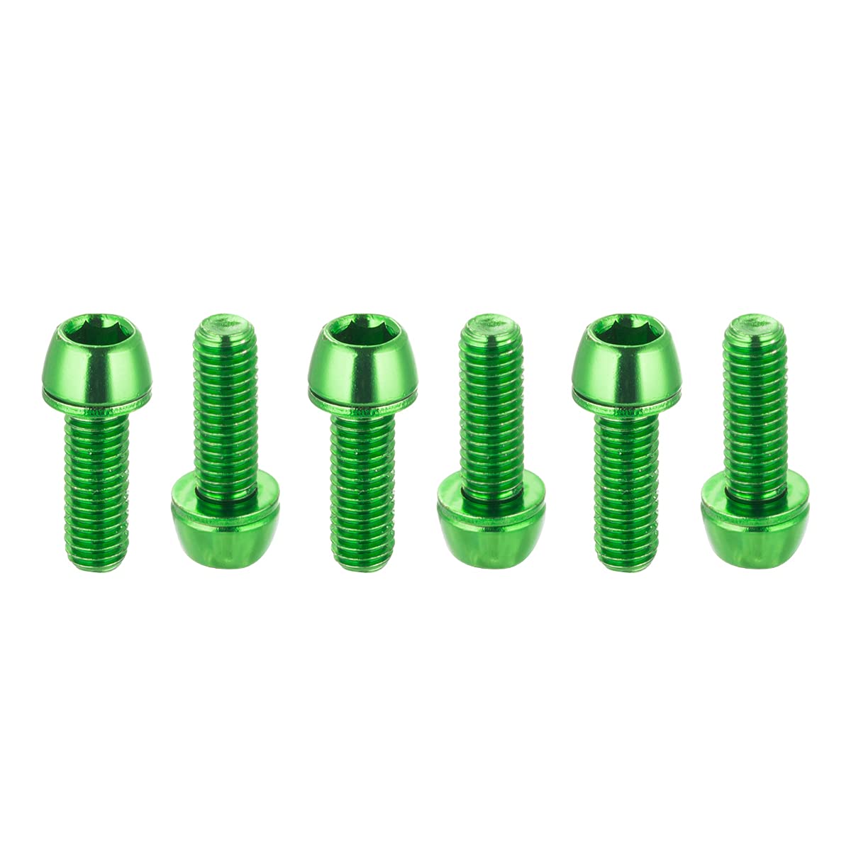 Chooee M6x18mm Mountain Bike Disc Brake Caliper Bolts - 6Pcs MTB Disc Brake Adapter Bolts (Red, Blue, Orange, Green, Rainbow, Black) - Perfect for MTB, Road & Hybrid Bikes - Durable & Lightweight for Smooth Braking Performance