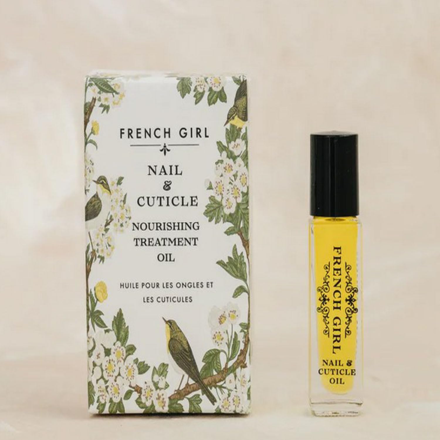 French Girl Nail & Cuticle Oil - Hydrating Nail Strengthener for Dry, Damaged Nails | Vegan Cuticle Softener & Growth Treatment | Cruelty-Free Nail Care | Perfect for Manicures, At-Home Nail Care & Salon Use | 0.3 oz